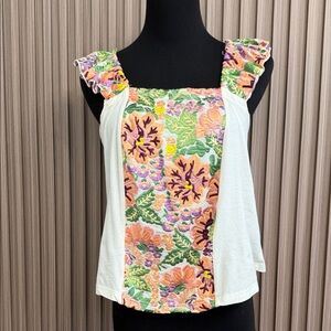 Anthropologie Tiny Multicolor Floral Embroidered Blouse